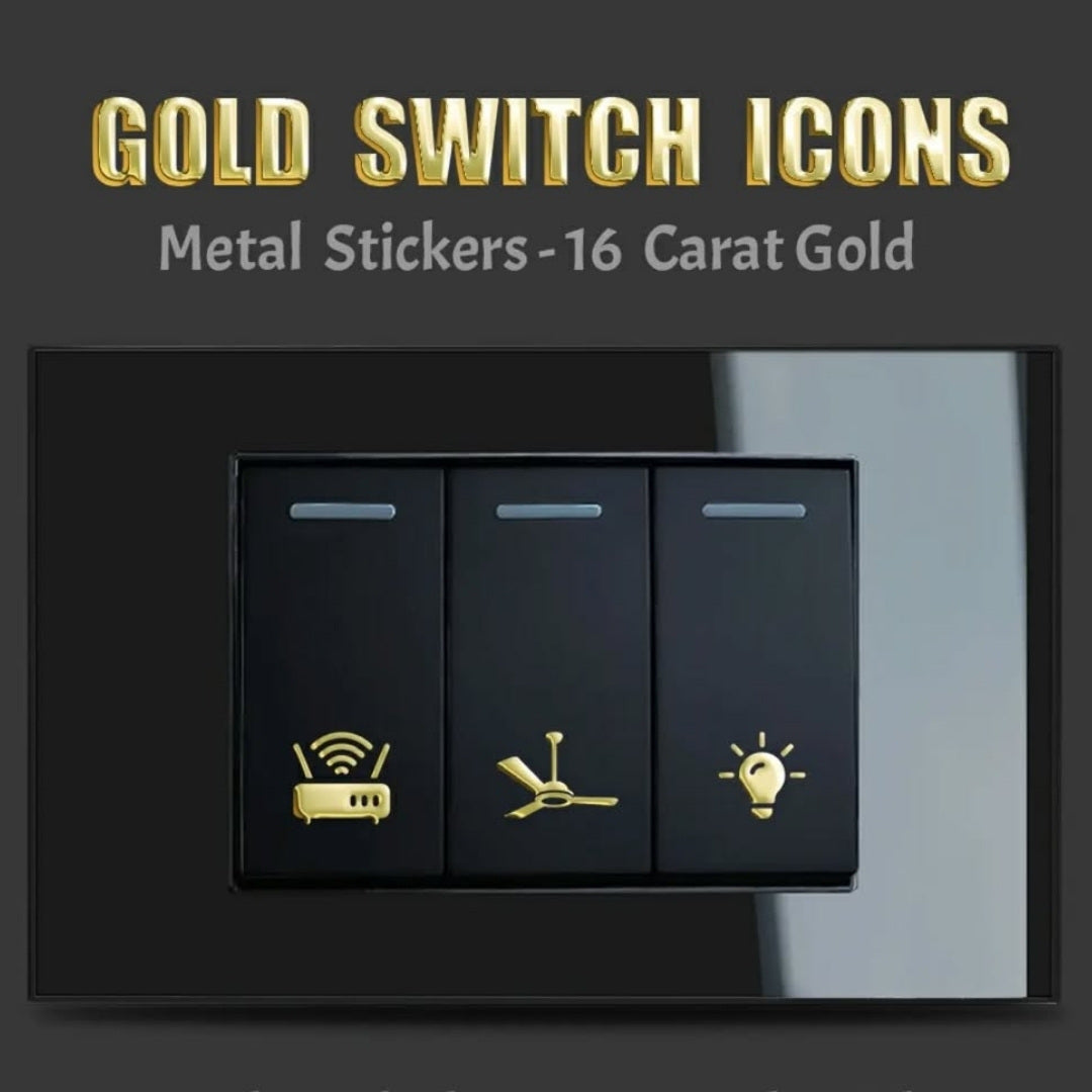 Gold Glam Switch Stickers - Elevate Your Style with Premium Metallic Detail